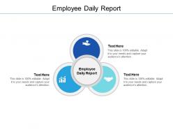 Employee daily report ppt powerpoint presentation file vector cpb