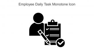 Employee Daily Task Monotone Icon In Powerpoint Pptx Png And Editable Eps Format
