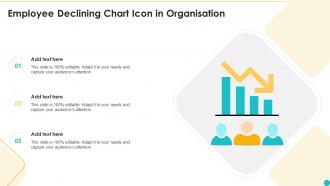 Employee Declining Chart Icon In Organisation
