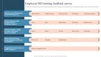 Employee DEI Training Feedback Survey