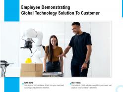 Employee Demonstrating Global Technology Solution To Customer