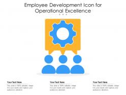 Employee development icon for operational excellence