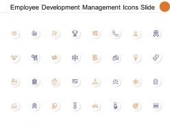 Employee development management icons slide social gear c130 ppt powerpoint presentation show