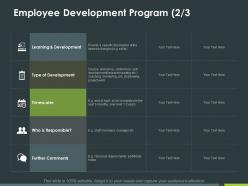 Employee development program timescales ppt powerpoint presentation inspiration deck
