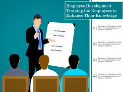 Employee development training the employees to enhance their knowledge