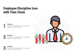 Employee discipline icon with time clock