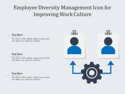 Employee Diversity Management Icon For Improving Work Culture
