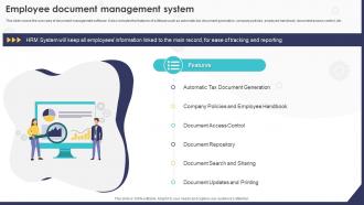 Employee Document Management System HRMS Implementation Strategy Ppt Icon File Formats