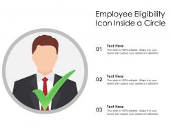 Employee eligibility icon inside a circle