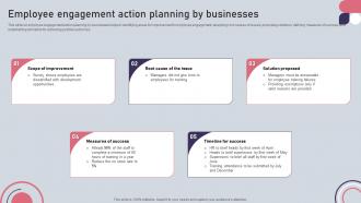 Employee Engagement Action Planning By Businesses