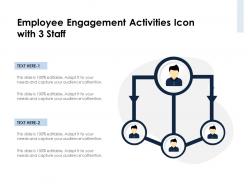 Employee engagement activities icon with 3 staff