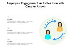 Employee engagement activities icon with circular arrows