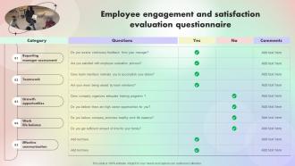 Employee Engagement And Satisfaction Assessing And Optimizing Employee Job Satisfaction