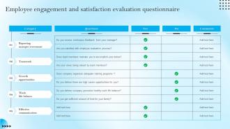 Employee Engagement And Satisfaction Evaluation Strategic Staff Engagement Action Plan