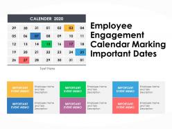 Employee engagement calendar marking important dates