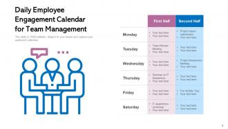 Employee Engagement Calendar Team Management Gantt Chart Marking Weekly Organisation