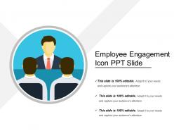 Employee engagement icon ppt slide