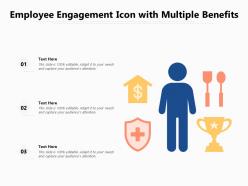 Employee engagement icon with multiple benefits