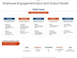 Employee engagement input and output model employee intellectual growth ppt themes