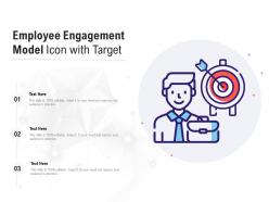 Employee engagement model icon with target
