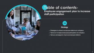 Employee Engagement Plan To Increase Staff Participation Powerpoint Presentation Slides Informative Captivating