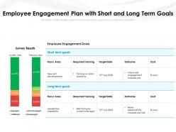 Employee engagement plan with short and long term goals