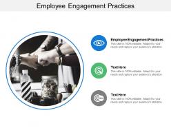 Employee engagement practices ppt powerpoint presentation professional show cpb