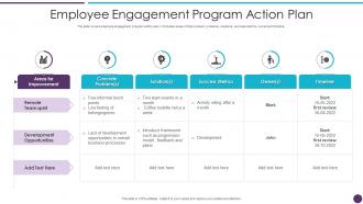 Employee Engagement Program Action Plan