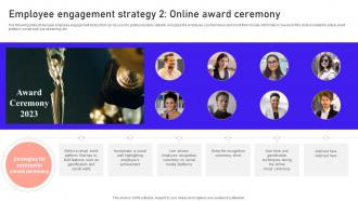 Employee Engagement Strategy 2 Online Award Ceremony Remote Working Strategies