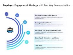 Employee engagement strategy with two way communication