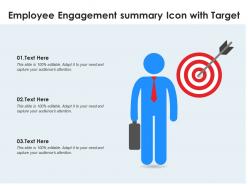 Employee engagement summary icon with target