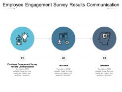 Employee engagement survey results communication ppt gallery graphics template cpb