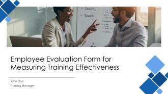 Employee Evaluation Form For Measuring Training Effectiveness PPT Sample AT