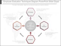 Employee evaluation techniques diagram powerpoint slide clipart