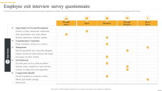 Employee Exit Interview Survey Questionnaire