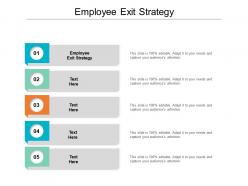 Employee exit strategy ppt powerpoint presentation layouts icon cpb