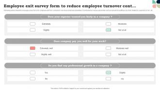 Employee Exit Survey Form To Reduce Employee Turnover Survey SS Researched Good