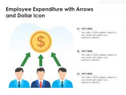 Employee expenditure with arrows and dollar icon