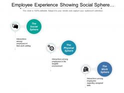 Employee Experience Showing Social Sphere And Work Sphere