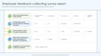 Employee Feedback Collecting Survey Report DEI Training Program DTE SS