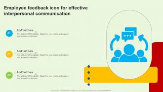 Employee Feedback Icon For Effective Interpersonal Communication