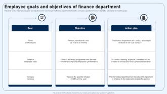 Employee Goals And Objectives Of Finance Department