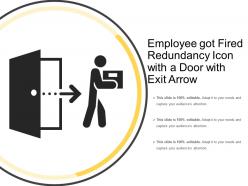 Employee got fired redundancy icon with a door with exit arrow