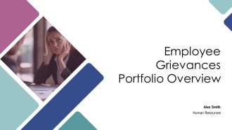 Employee Grievances Portfolio Overview PPT Designs AT