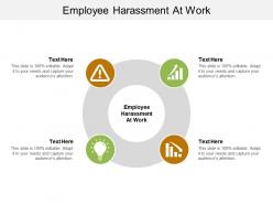 Employee harassment at work ppt powerpoint presentation layouts show cpb