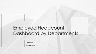 Employee Headcount Dashboard By Departments PPT Sample AT