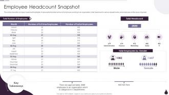 Employee Headcount Snapshot Income Estimation Report Ppt Show Graphics Template