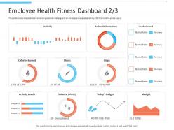 Employee health fitness dashboard floors office fitness ppt information
