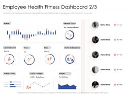 Employee health fitness dashboard graph chart powerpoint presentation pictures