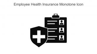 Employee Health Insurance Monotone Icon In Powerpoint Pptx Png And Editable Eps Format